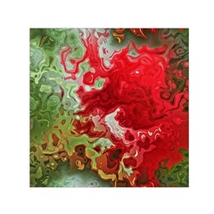 Abstract Stain Red Small Satin Scarf (square) by Vaneshart