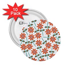 Vector Flower Floral 2.25  Buttons (10 pack) 