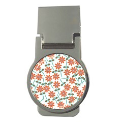 Vector Flower Floral Money Clips (Round) 