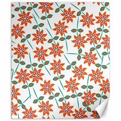 Vector Flower Floral Canvas 8  x 10 