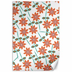 Vector Flower Floral Canvas 24  x 36 