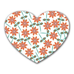 Vector Flower Floral Heart Mousepads