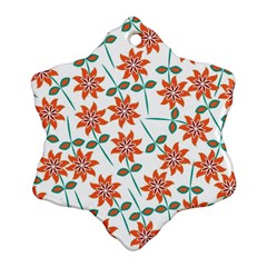 Vector Flower Floral Snowflake Ornament (Two Sides)