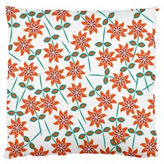 Vector Flower Floral Large Flano Cushion Case (One Side)