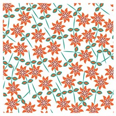 Vector Flower Floral Wooden Puzzle Square