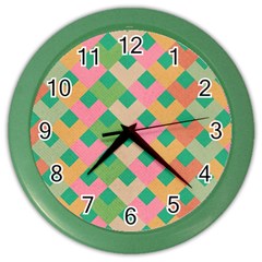 Abstract Seamless Pattern Color Wall Clock by Vaneshart