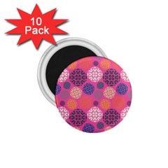 Abstract Seamless Pattern Graphic Pink 1 75  Magnets (10 Pack)  by Vaneshart