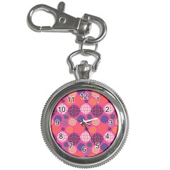 Abstract Seamless Pattern Graphic Pink Key Chain Watches by Vaneshart