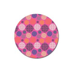 Abstract Seamless Pattern Graphic Pink Magnet 3  (round) by Vaneshart