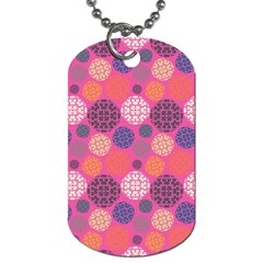 Abstract Seamless Pattern Graphic Pink Dog Tag (two Sides) by Vaneshart