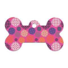 Abstract Seamless Pattern Graphic Pink Dog Tag Bone (one Side) by Vaneshart