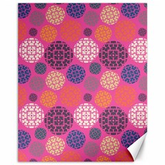 Abstract Seamless Pattern Graphic Pink Canvas 11  X 14  by Vaneshart