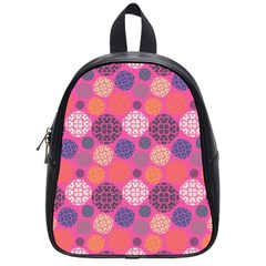 Abstract Seamless Pattern Graphic Pink School Bag (small) by Vaneshart