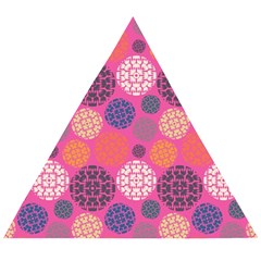 Abstract Seamless Pattern Graphic Pink Wooden Puzzle Triangle by Vaneshart