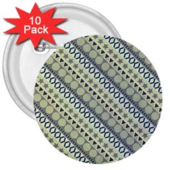 Abstract Seamless Pattern Graphic 3  Buttons (10 Pack)  by Vaneshart