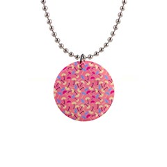 Umbrella Pattern 1  Button Necklace by Vaneshart