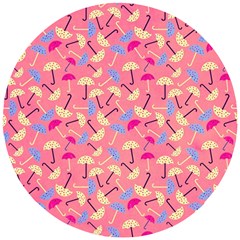 Umbrella Pattern Wooden Puzzle Round by Vaneshart