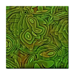 Background Abstract Green Tile Coaster by Vaneshart