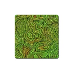 Background Abstract Green Square Magnet by Vaneshart