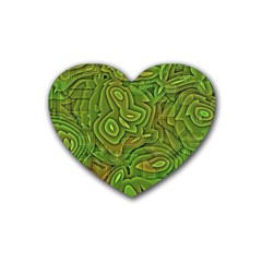 Background Abstract Green Rubber Coaster (heart)  by Vaneshart