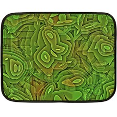 Background Abstract Green Double Sided Fleece Blanket (mini)  by Vaneshart