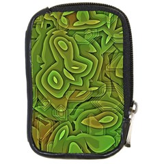 Background Abstract Green Compact Camera Leather Case by Vaneshart