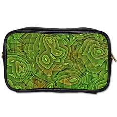 Background Abstract Green Toiletries Bag (one Side) by Vaneshart