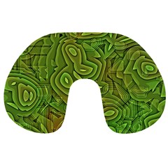 Background Abstract Green Travel Neck Pillow by Vaneshart