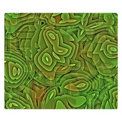 Background Abstract Green Double Sided Flano Blanket (small)  by Vaneshart