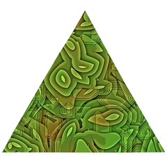 Background Abstract Green Wooden Puzzle Triangle