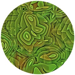 Background Abstract Green Wooden Puzzle Round by Vaneshart