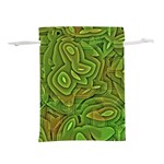 Background Abstract Green Lightweight Drawstring Pouch (L) Front