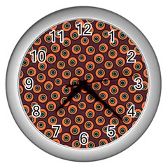 Abstract Seamless Pattern Graphic  Wall Clock (silver) by Vaneshart