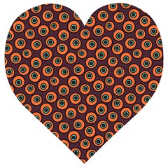 Abstract Seamless Pattern Graphic  Wooden Puzzle Heart