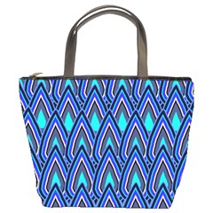 Teardrops In Blue Bucket Bag by bloomingvinedesign