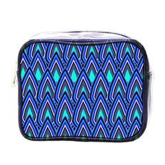 Teardrops In Blue Mini Toiletries Bag (one Side) by bloomingvinedesign