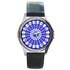 Pattern Background Color Round Metal Watch by Vaneshart