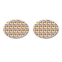 Pattern Patterns Construction Cufflinks (oval)