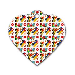 Pattern Patterns Construction Dog Tag Heart (one Side) by Vaneshart