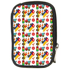 Pattern Patterns Construction Compact Camera Leather Case by Vaneshart