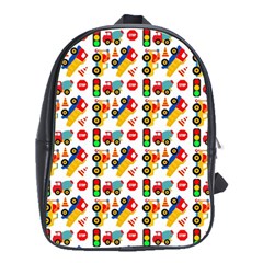 Pattern Patterns Construction School Bag (large) by Vaneshart