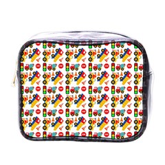 Pattern Patterns Construction Mini Toiletries Bag (one Side) by Vaneshart