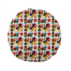 Pattern Patterns Construction Standard 15  Premium Round Cushions by Vaneshart