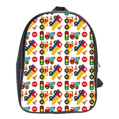 Pattern Patterns Construction School Bag (xl) by Vaneshart