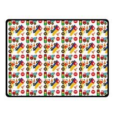 Pattern Patterns Construction Double Sided Fleece Blanket (small)  by Vaneshart