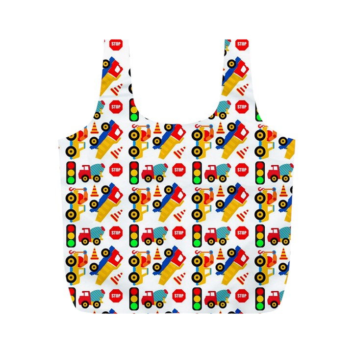 Pattern Patterns Construction Full Print Recycle Bag (M)