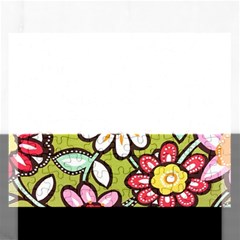 Flowers Fabrics Floral Rectangular Jigsaw Puzzl by Vaneshart