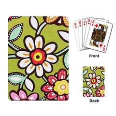 Flowers Fabrics Floral Playing Cards Single Design (rectangle) by Vaneshart