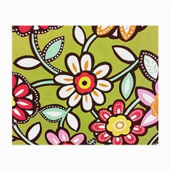 Flowers Fabrics Floral Small Glasses Cloth (2 Sides) by Vaneshart