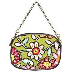 Flowers Fabrics Floral Chain Purse (one Side) by Vaneshart